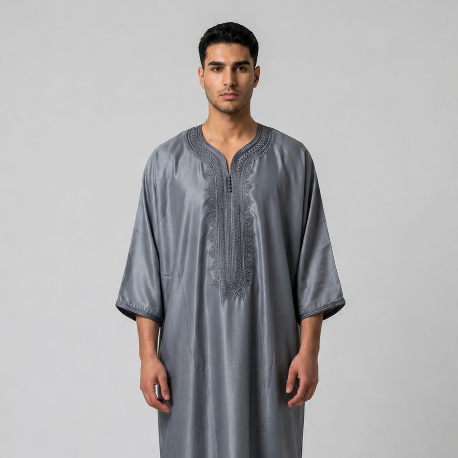 Gandoura Grey Premium | BELDI DEPT.