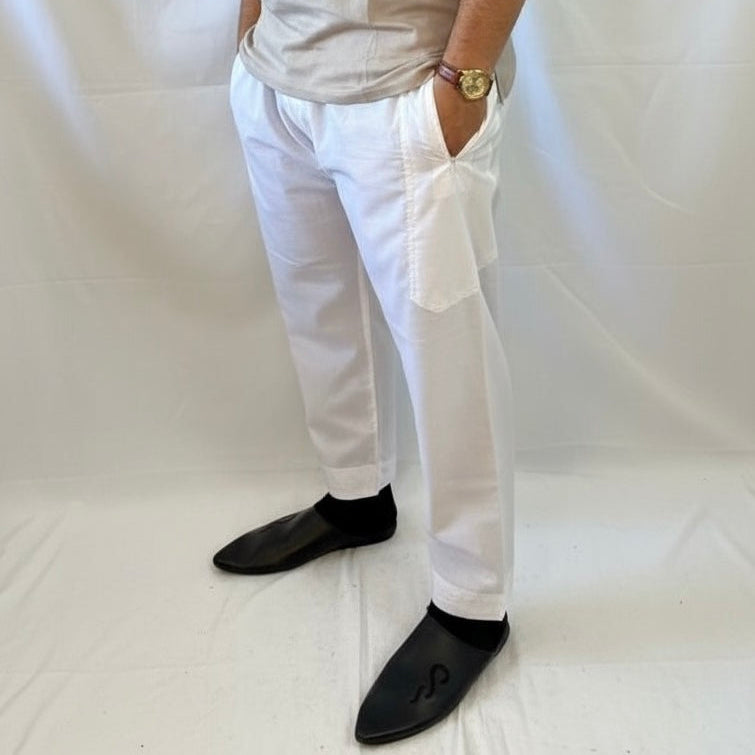 Modest Fit Pants White | BELDI DEPT.