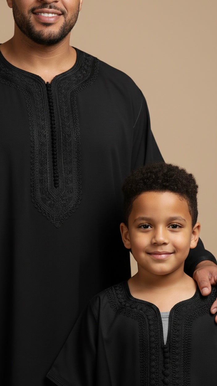 Gandoura Kids Black | BELDI DEPT.