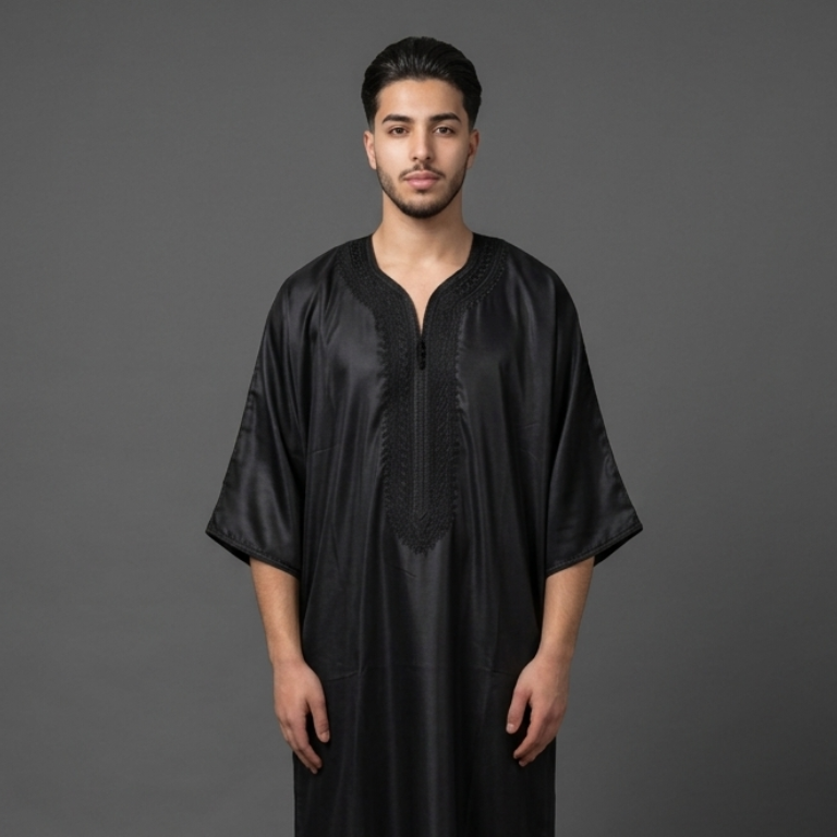 Gandoura Black Premium | BELDI DEPT.