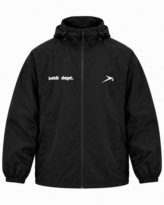 Beldi Dept. Air Desert hooded windbreaker in black