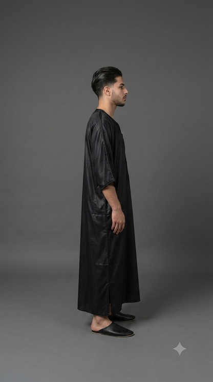 Gandoura Schwarz Premium