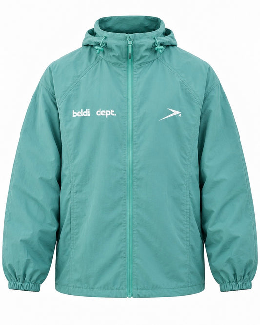 Beldi Dept. Air Desert hooded windbreaker in mint