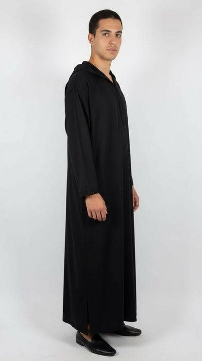 Djellaba Schwarz Premium