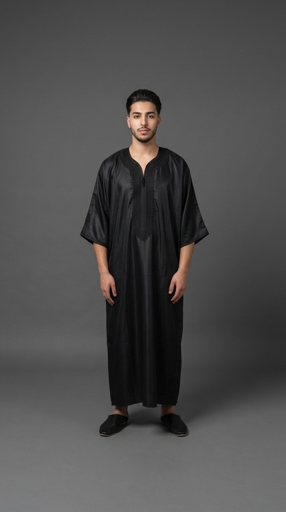 Gandoura Schwarz Premium