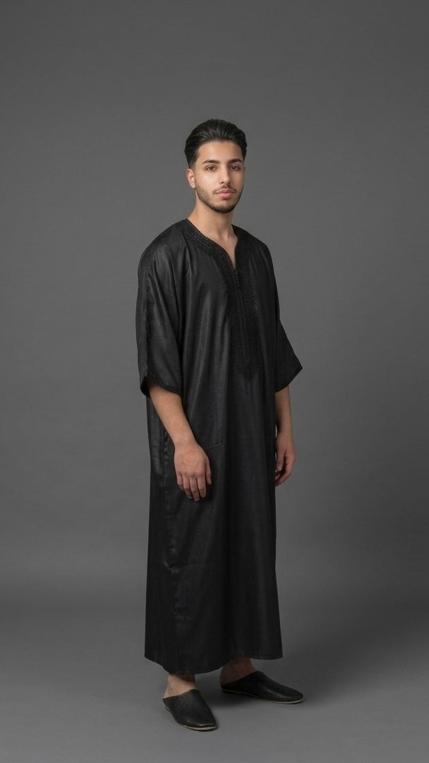 Gandoura Schwarz Premium