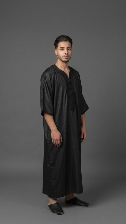 Gandoura Schwarz Premium