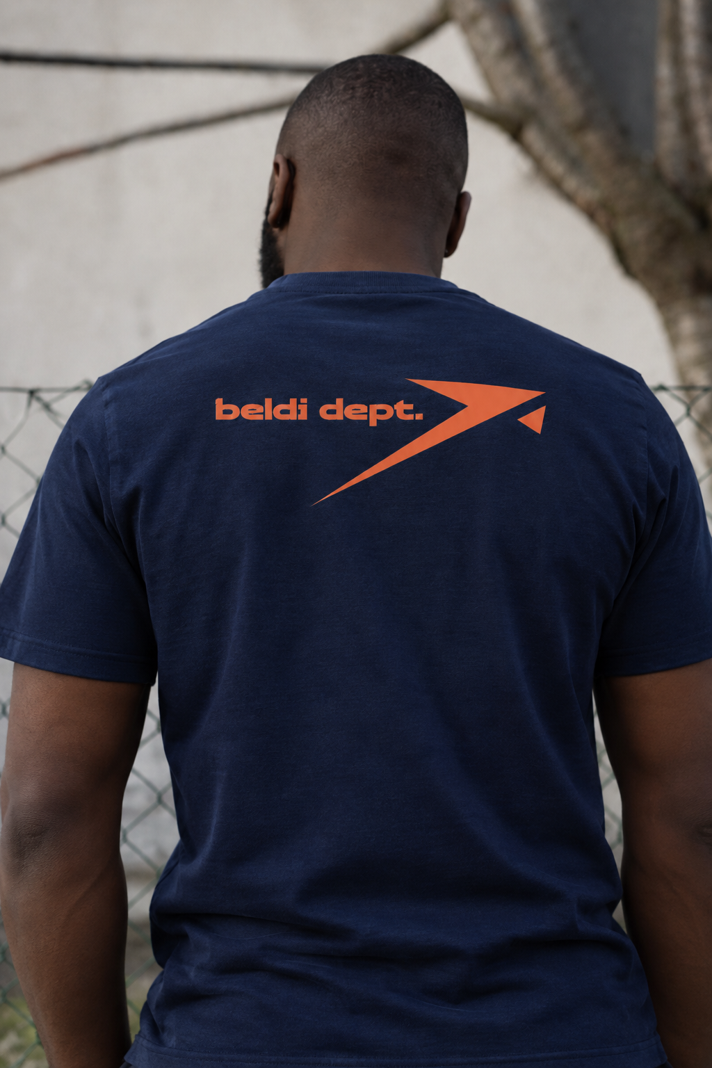 Navy Beldi Dept. Performance T-Shirt with logo